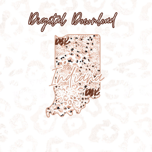 Indiana Rose Gold Leopard Digital Download