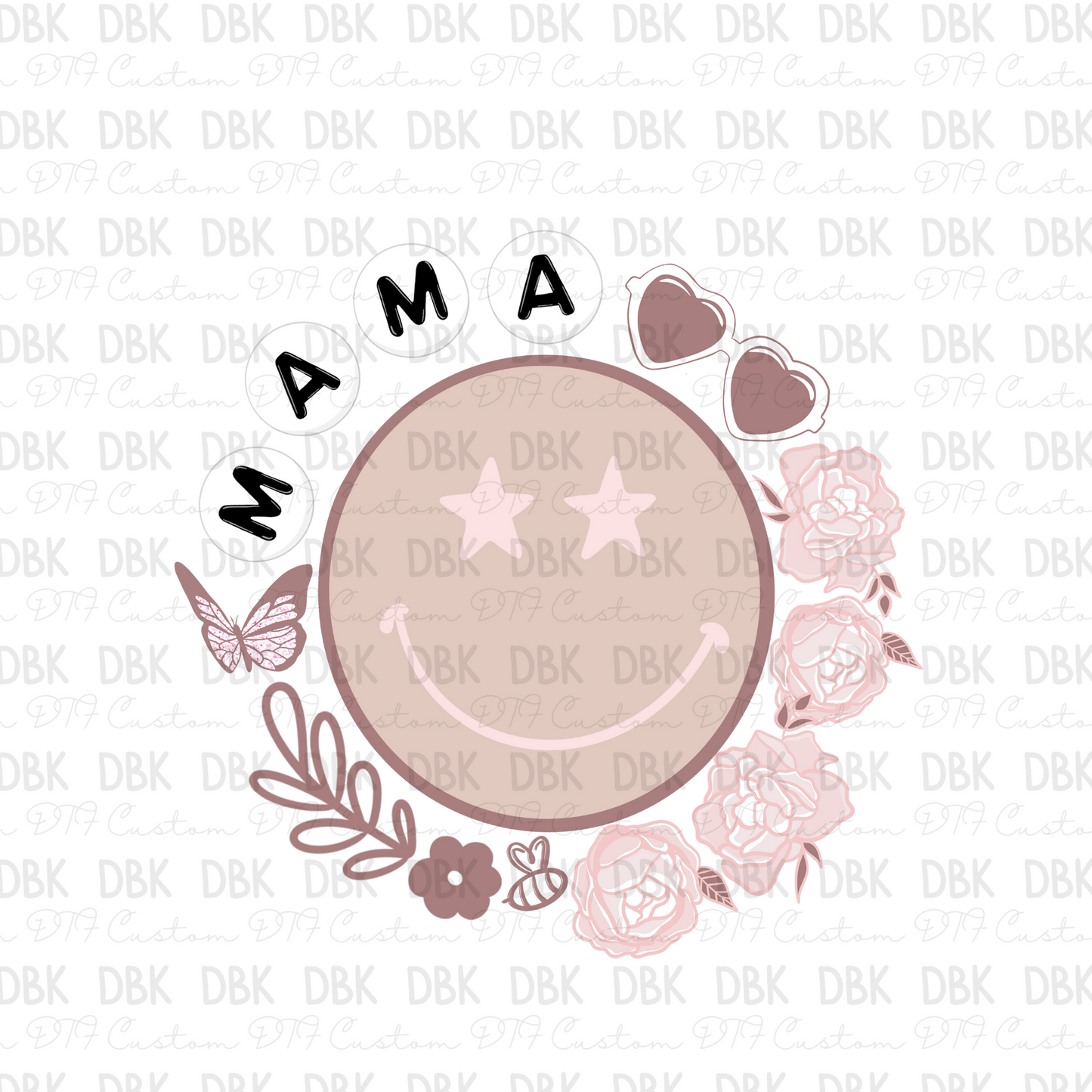 mama smiley DTF Transfer N76