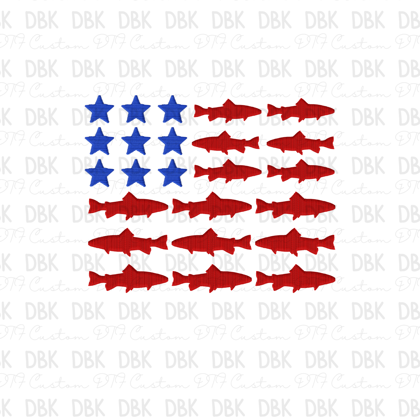 RWB Flag DTF Transfer