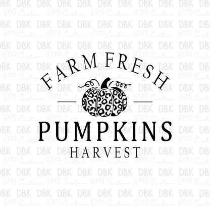 Farm Fresh Pumpkins Harvest DTF Transfer F58