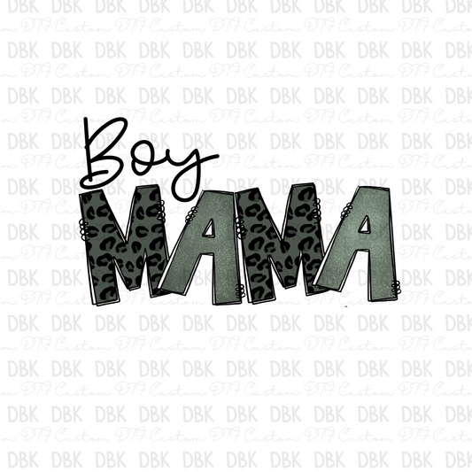 Boy Mama green DTF transfer