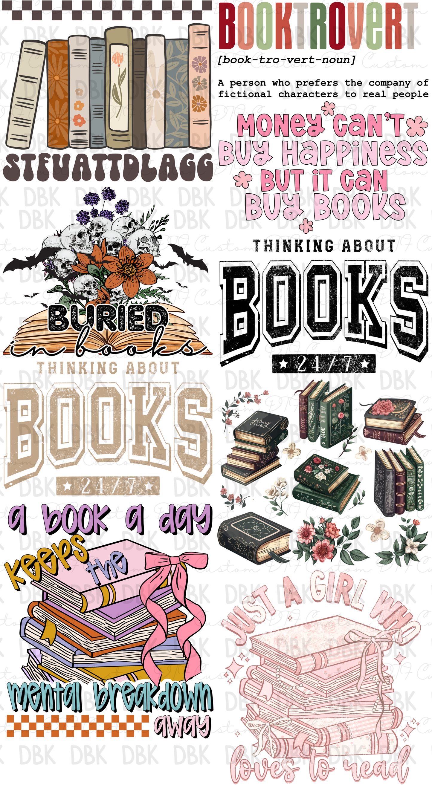 Books Pre-Made Gang Sheet P139