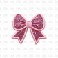 Pink Bow DTF transfer B302