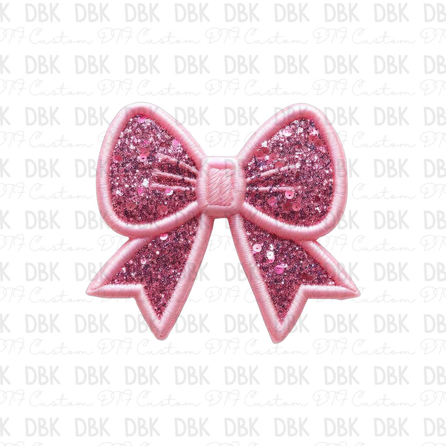 Pink Bow DTF transfer