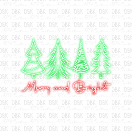 Merry and Bright DTF Transfer E153