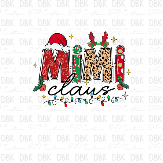 Mimi Clause DTF Transfer E315