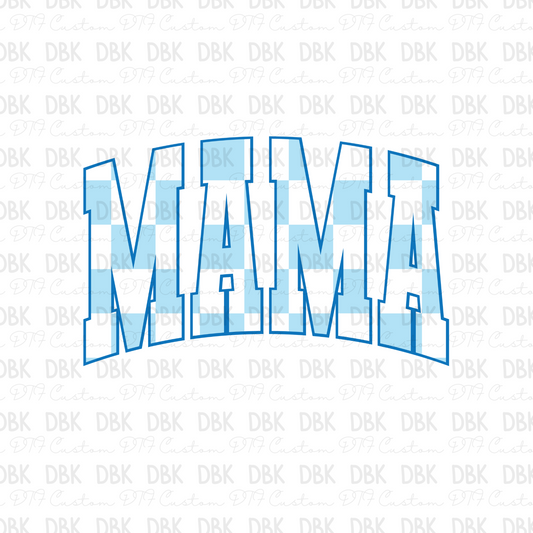 Blue check mama DTF Transfer N84