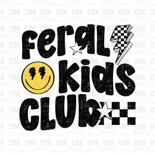 Feral Kids Club DTF Transfer