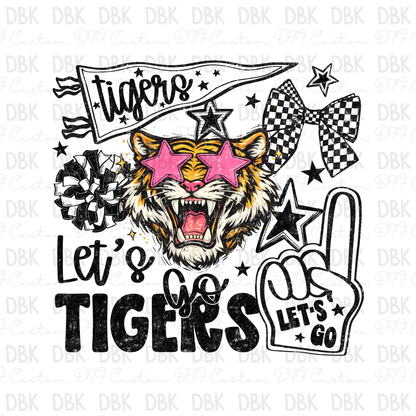 Lets go Tigers DTF Transfer