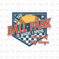 At the ball park softball DTF Transfer C236