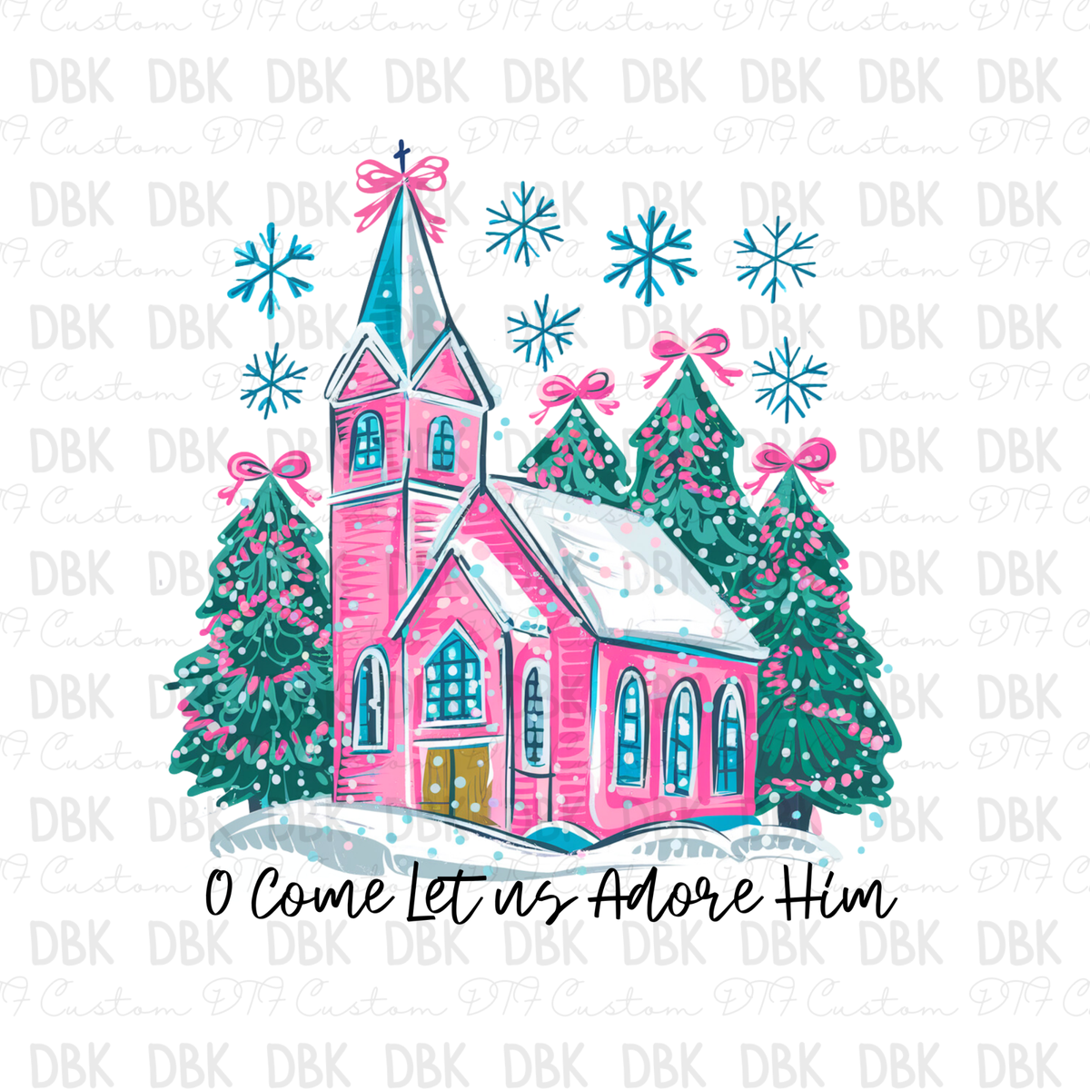 O Come let us Adore him DTF Transfer
