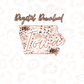 Iowa Rose Gold Leopard Digital Download