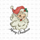 Merry Christmas red Santa DTF transfer E67