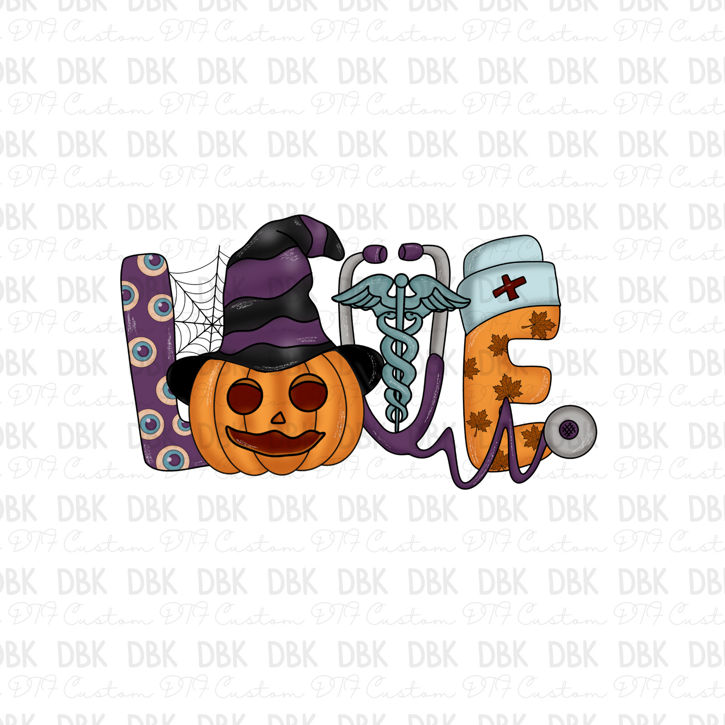 Love Halloween DTF transfer H104