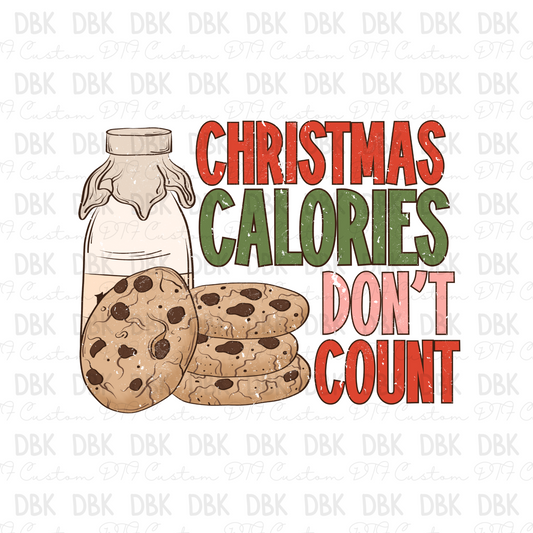 Christmas calories don't count DTF transfer E94