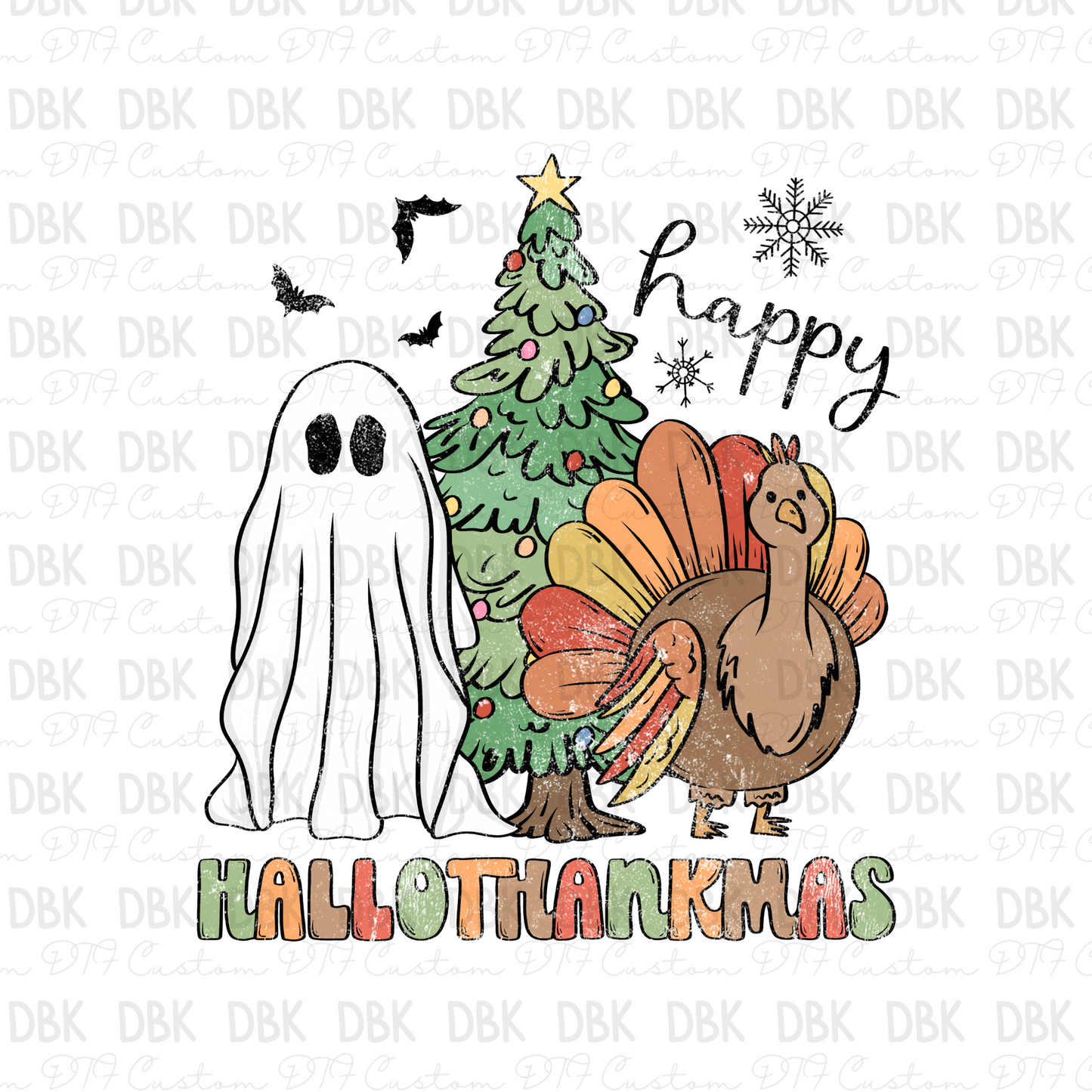 Happy Hallothanksmas DTF Transfer H166