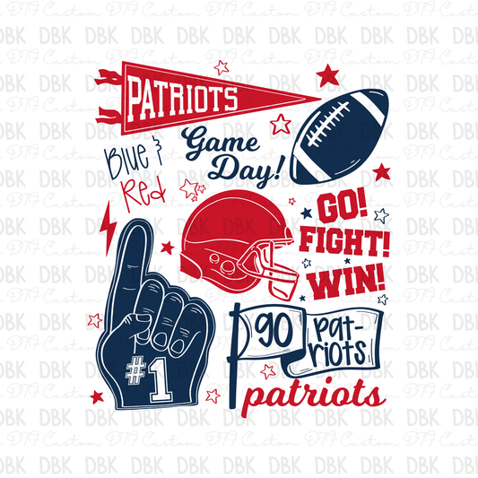 Patriots DTF Transfer