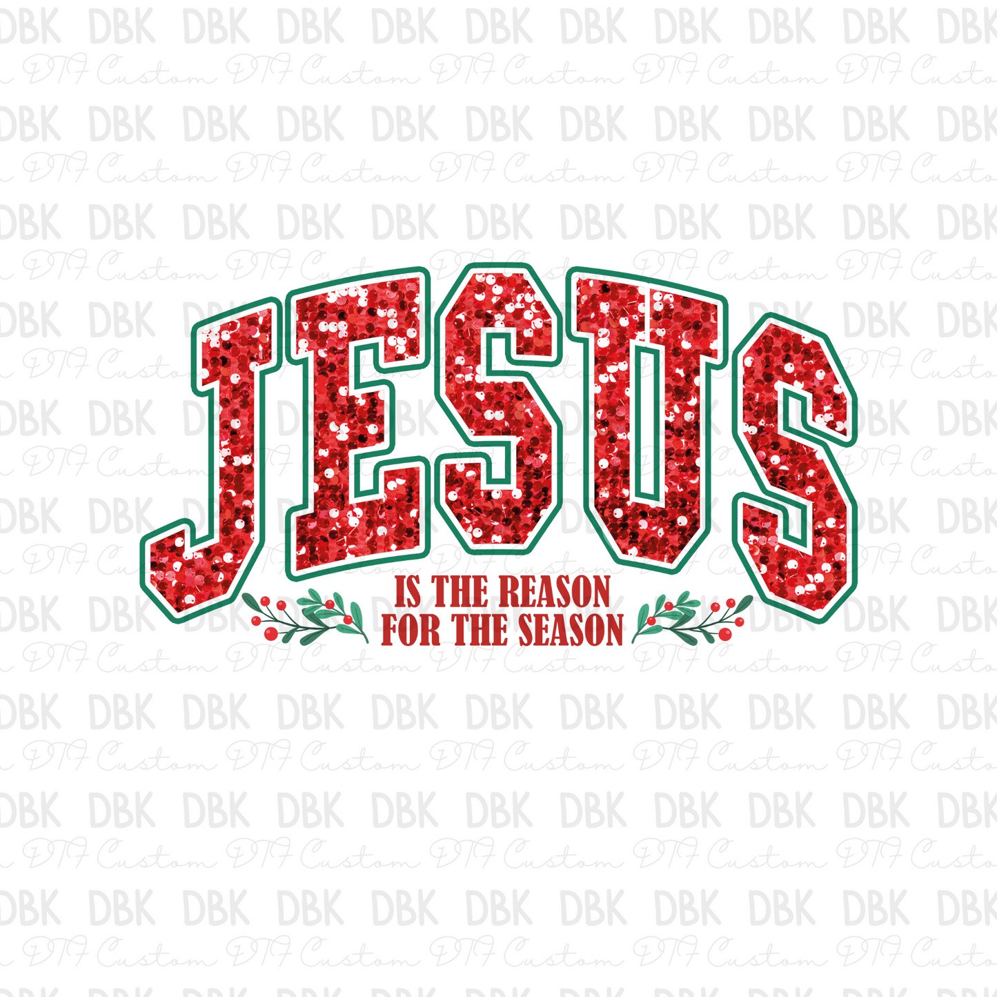 Jesus Christmas DTF Transfer E118