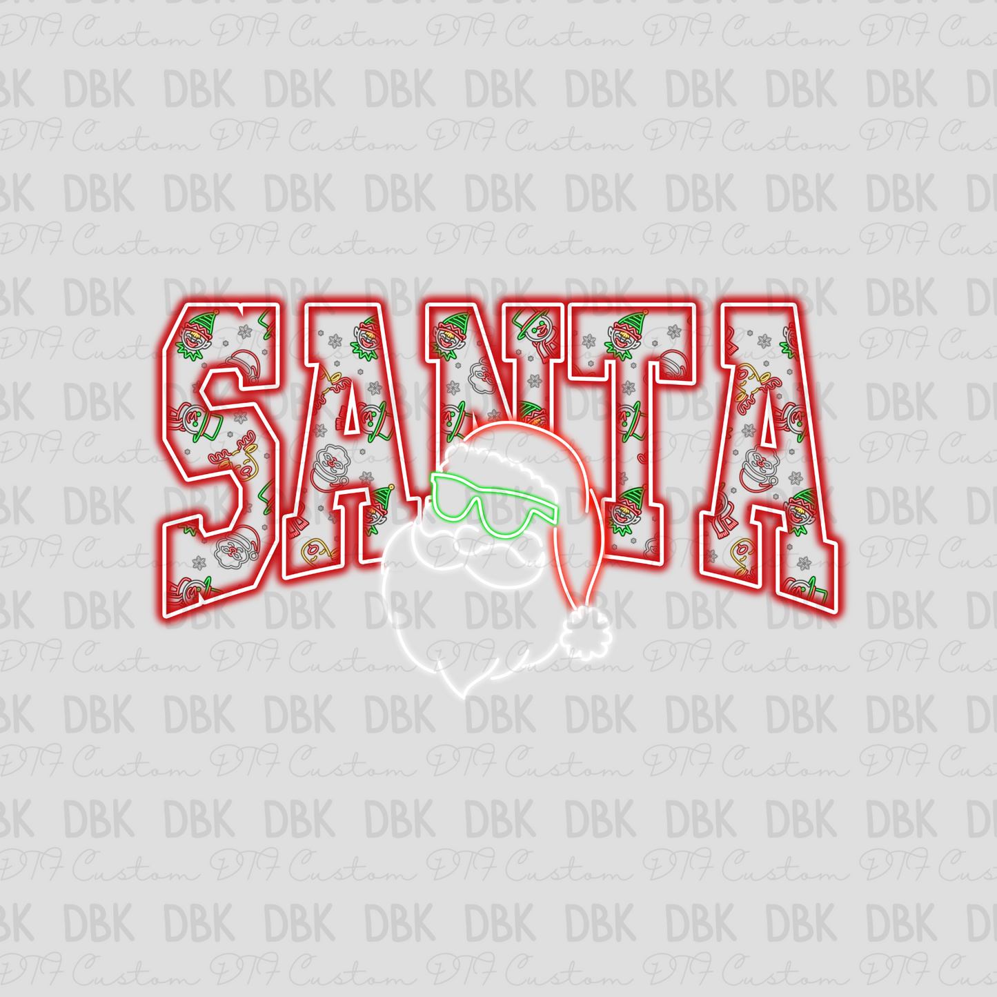 Santa DTF Transfer E203