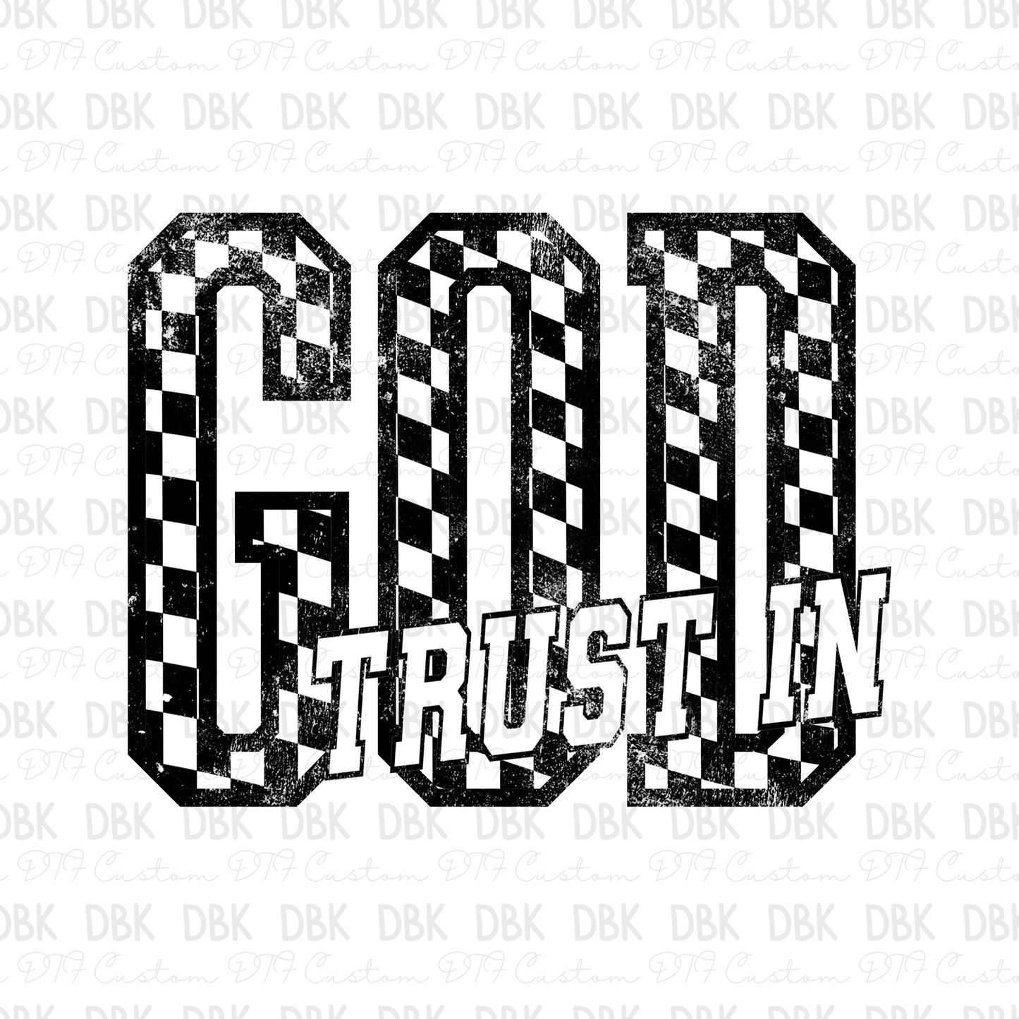 Trust in God DTF Transfer BLACK FT145