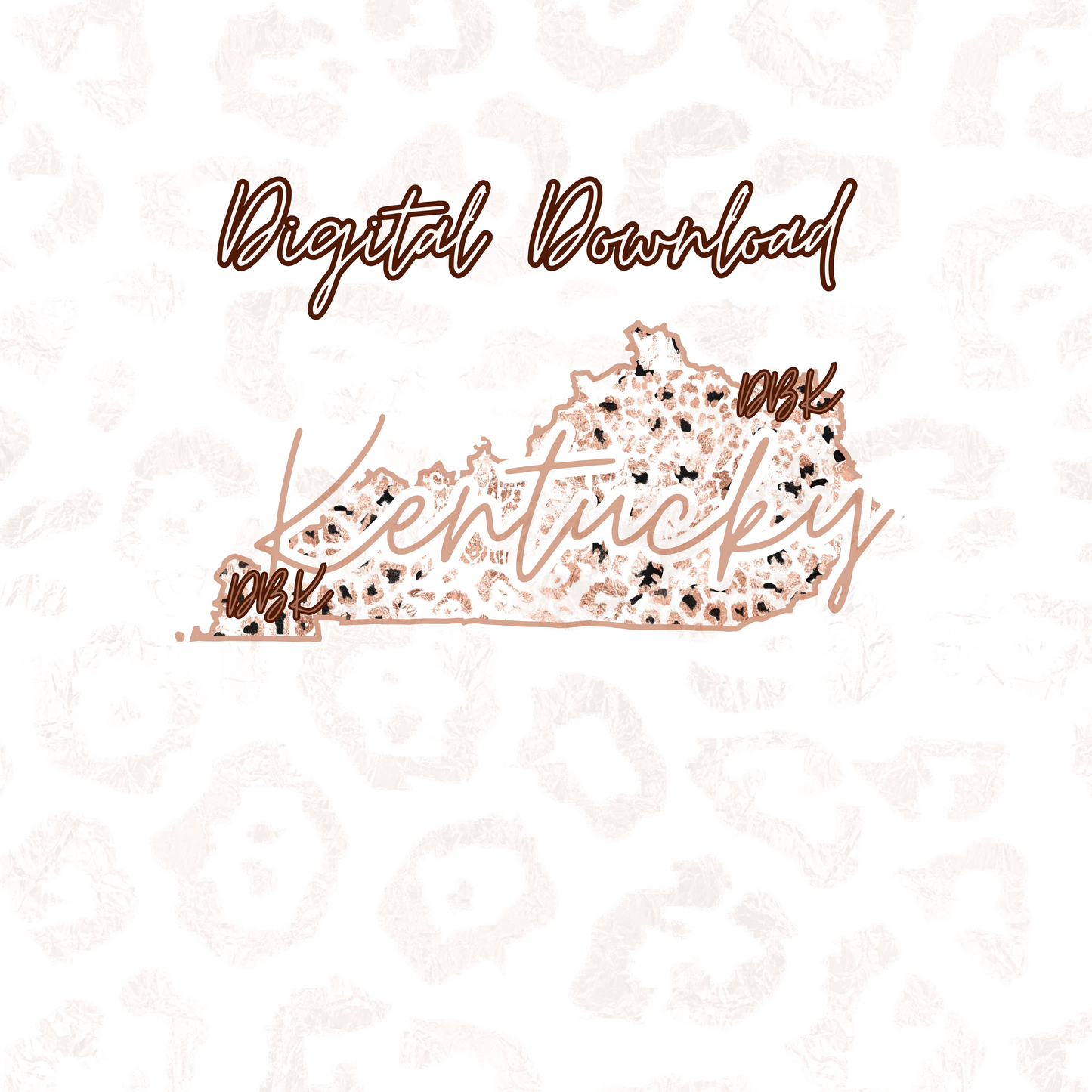 Kentucky Rose Gold Leopard Digital Download (Copy)