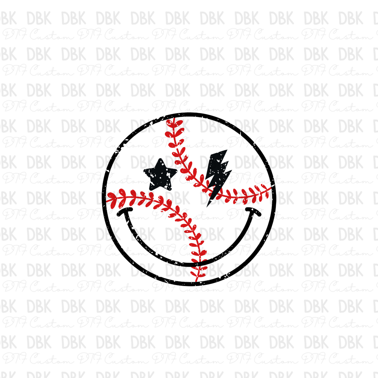 Baseball (does not fill white) DTF transfer C20