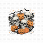 Skulls & pumpkins DTF transfer H207