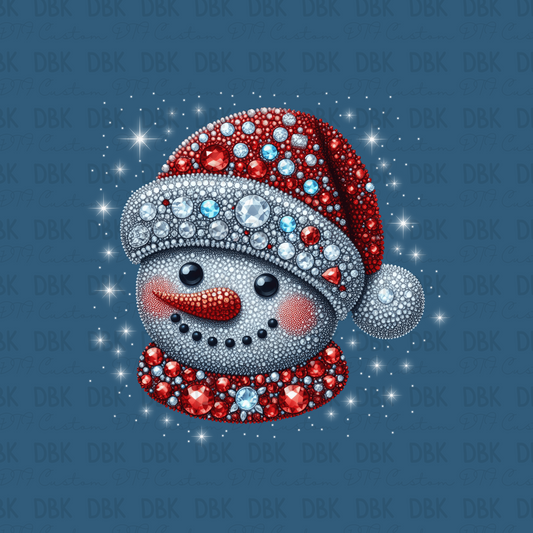 Glitter snowman DTF Transfer E202