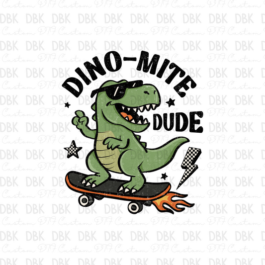 Dino Mite Dude DTF Transfer