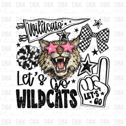 Lets go Wildcats DTF Transfer