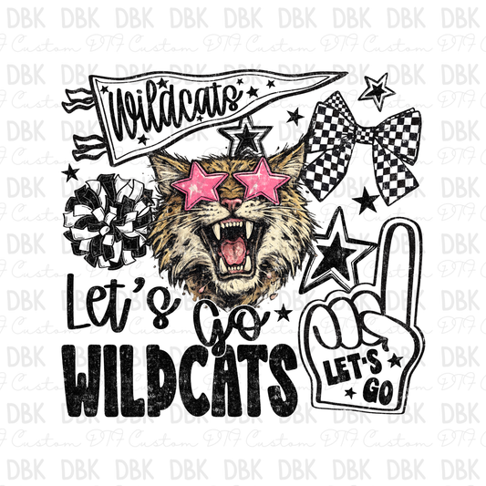 Lets go Wildcats DTF Transfer