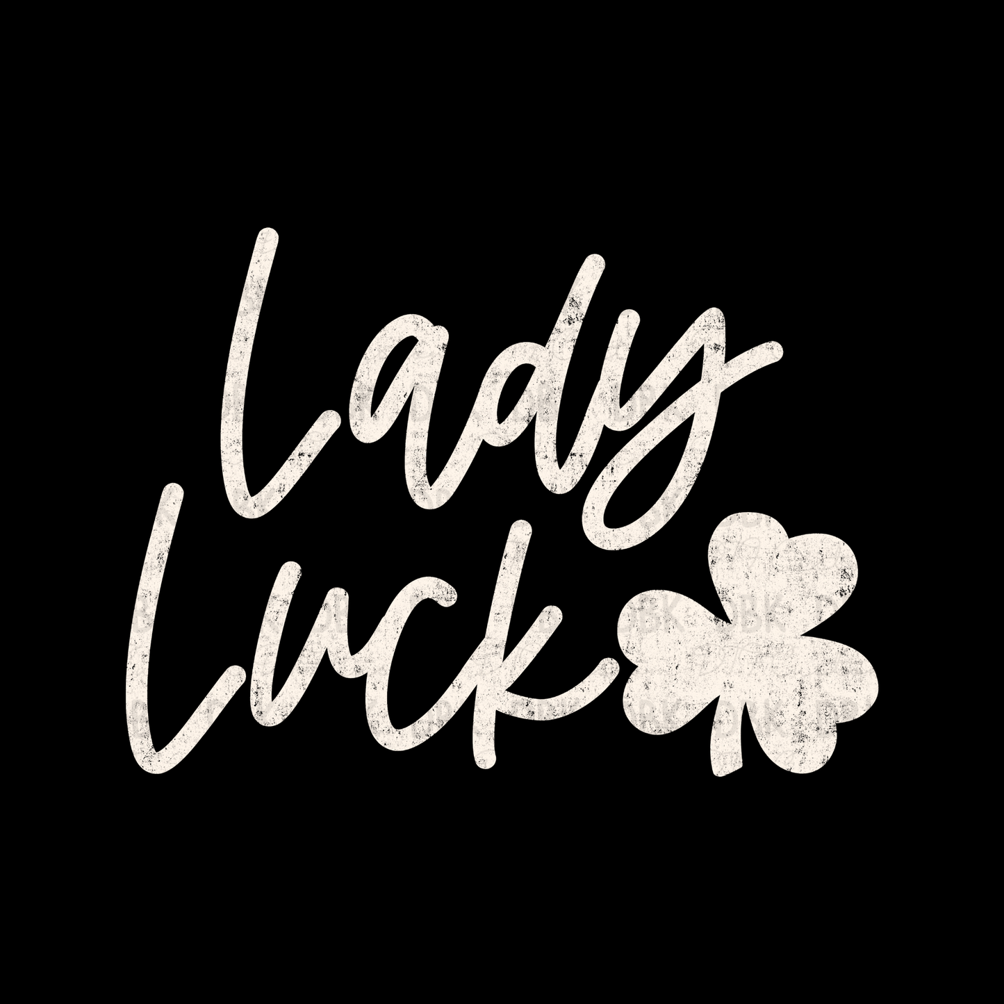 Lady Luck DTF Transfer WHITE
