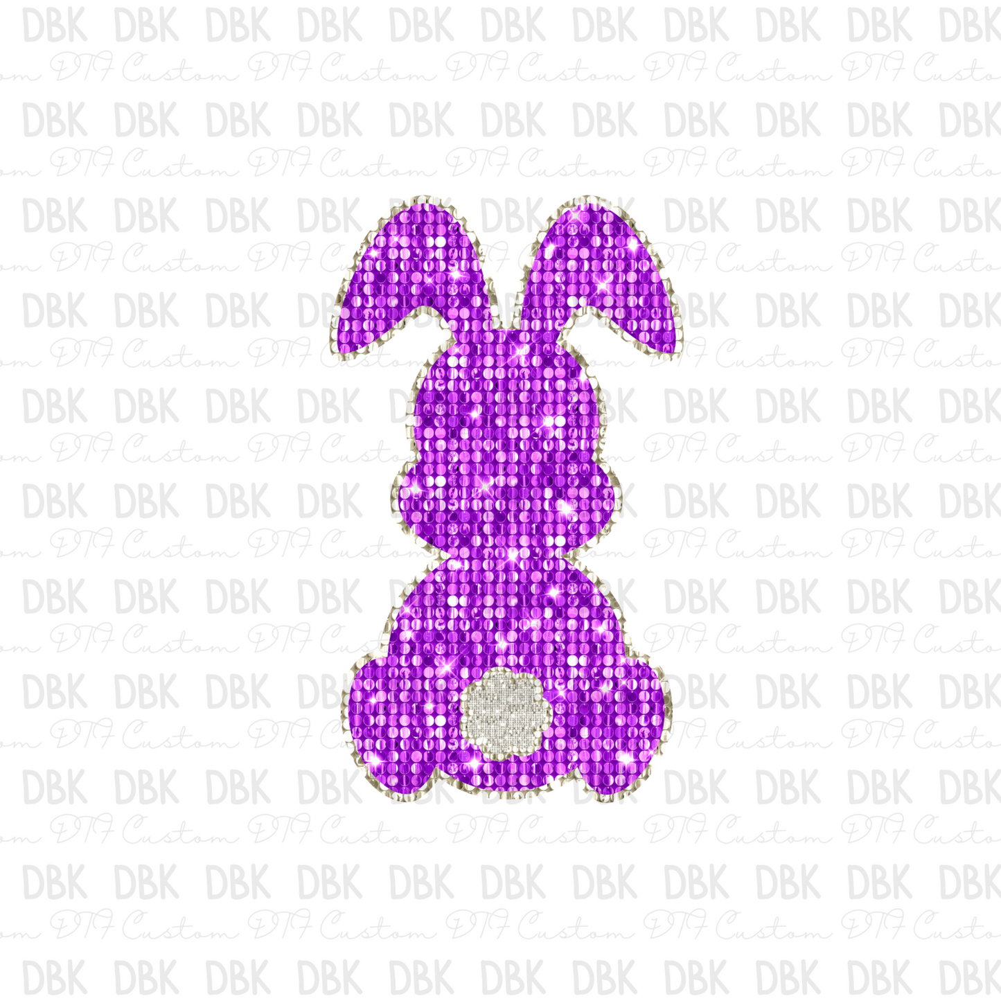 Purple Bunny  DTF transfer