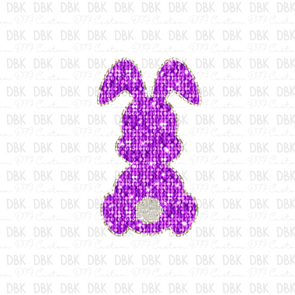 Purple Bunny  DTF transfer W13