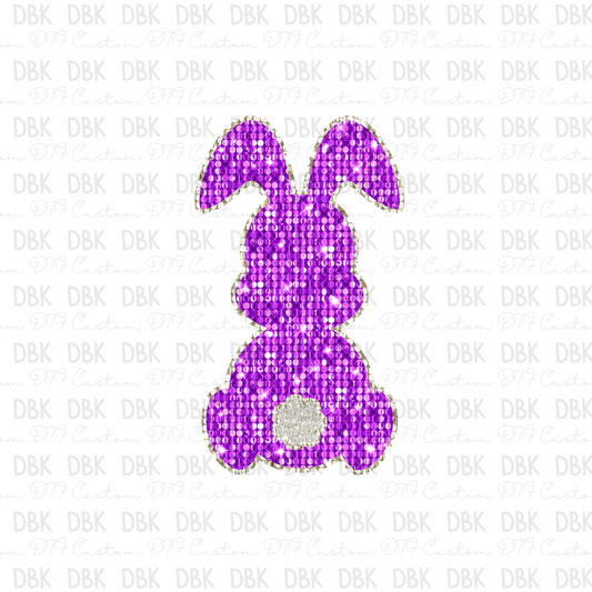Purple Bunny  DTF transfer