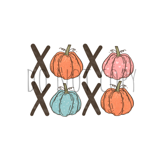XOXO Pumpkin DTF transfer F22