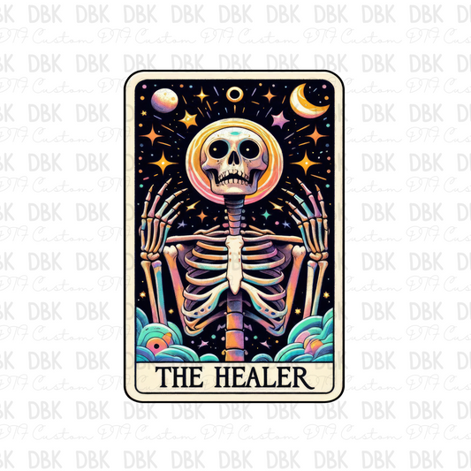 The healer tarot card DTF transfer