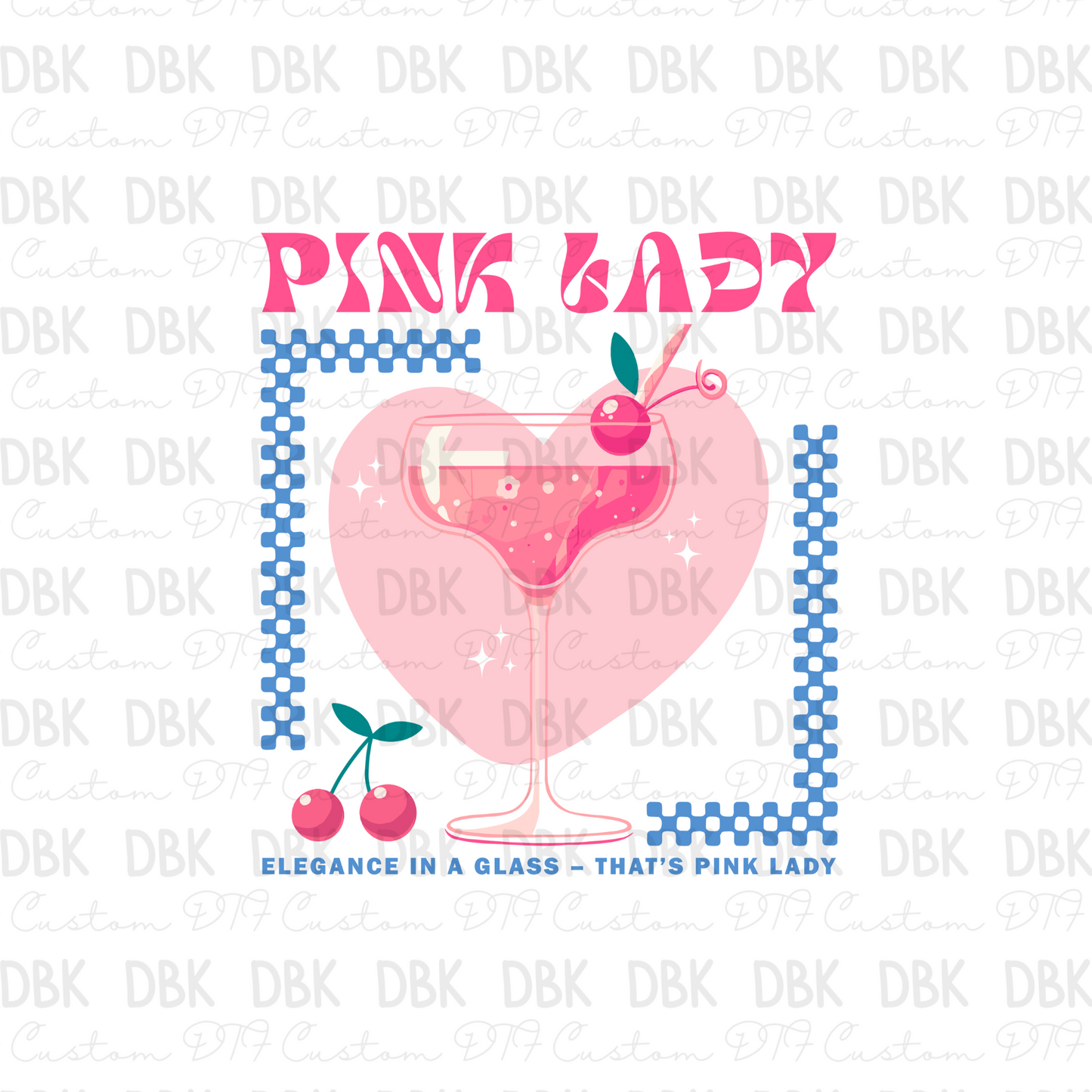 Pink Lady DTF Transfer