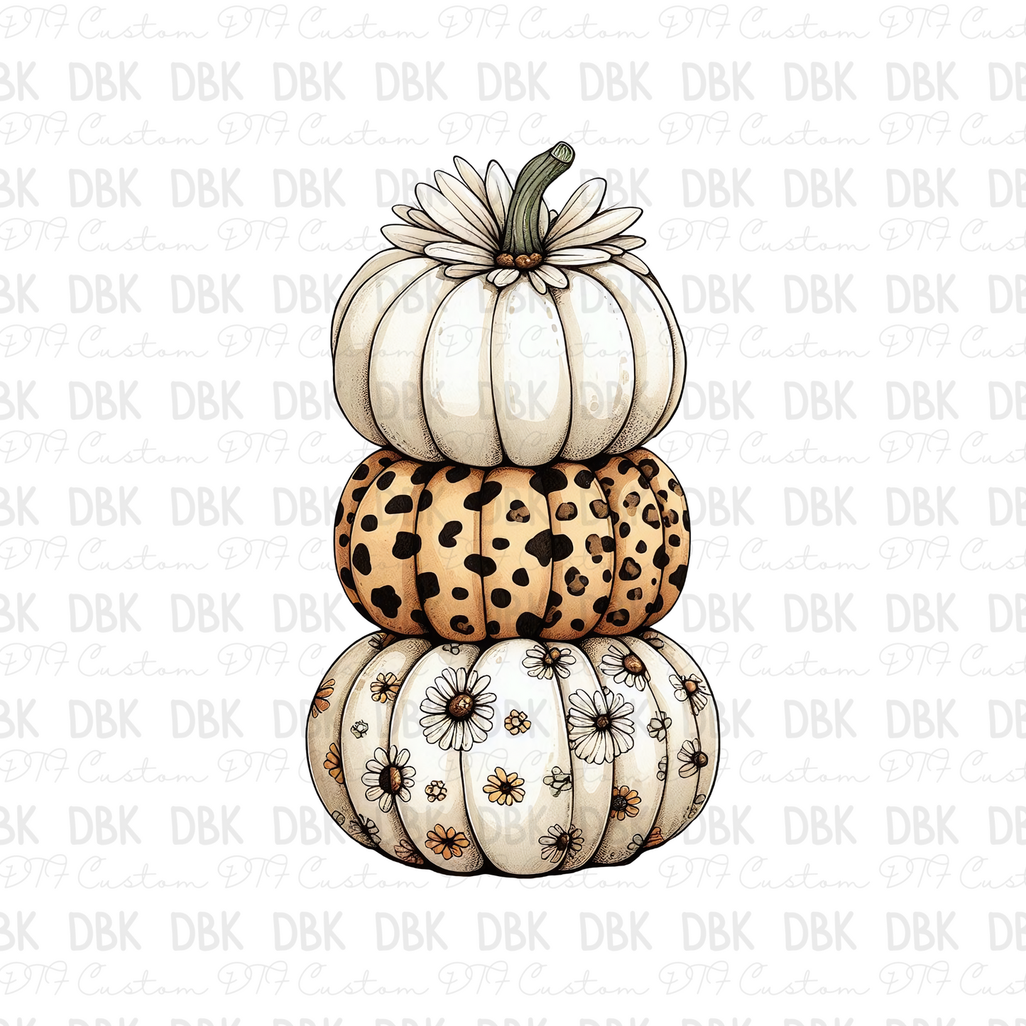 Stack of pumpkins DTF transfer