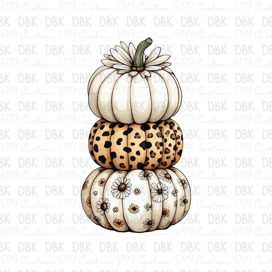 Stack of pumpkins DTF transfer