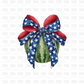 Watermelon bow DTF transfer R68
