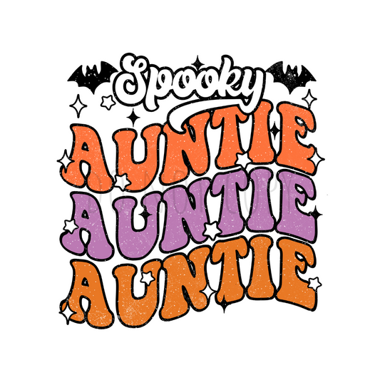 Spooky Auntie DTF transfer