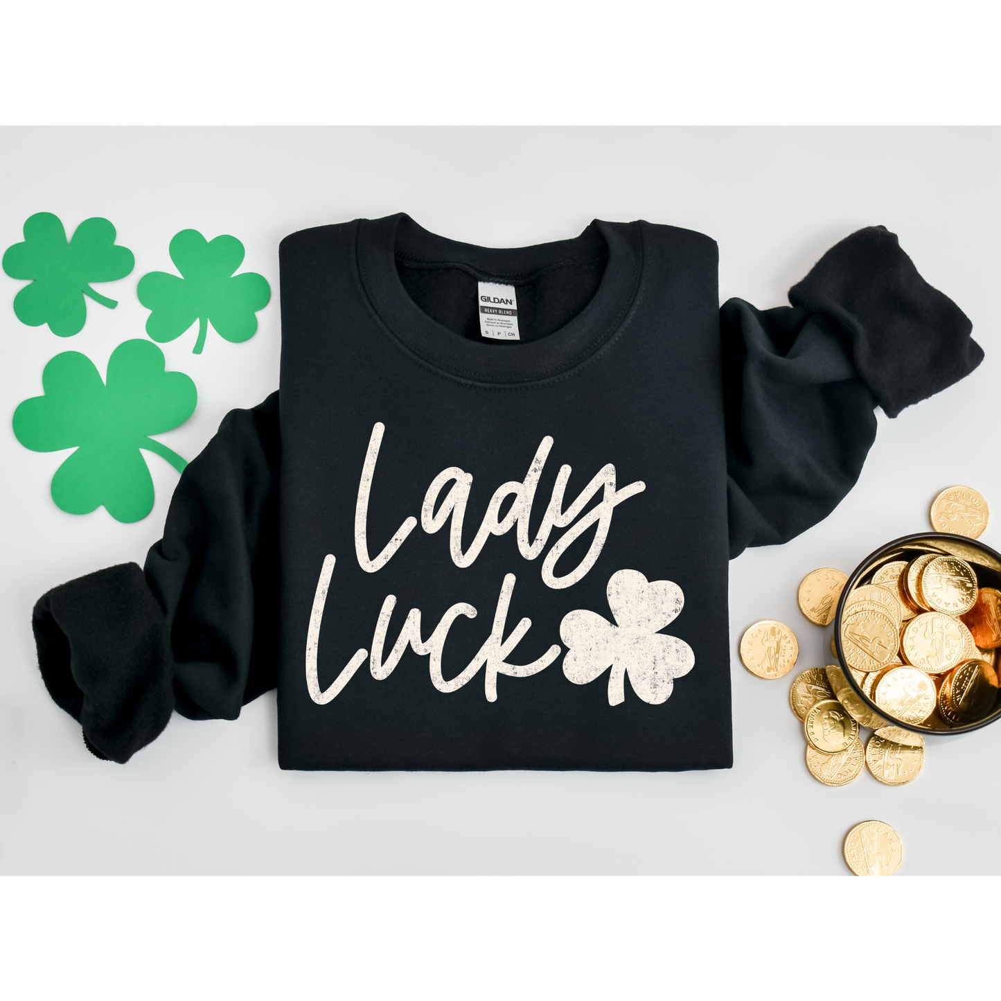 Lady Luck DTF Transfer WHITE