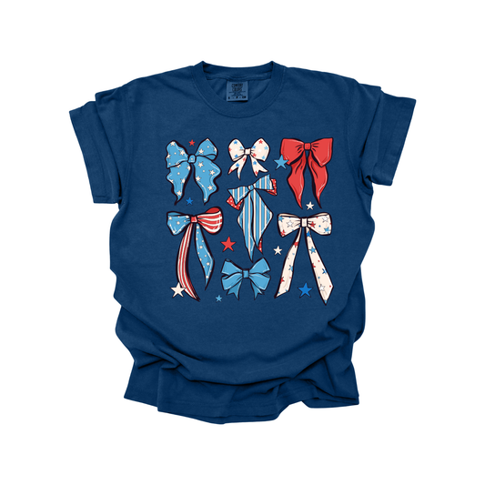 Red White & Blue Bows DTF Transfer
