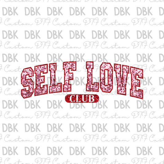 Self Love Club  DTF transfer