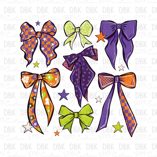 Halloween Bows DTF Transfer H310
