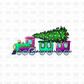 Christmas tree train DTF transfer E69