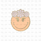 Floral Smiley DTF transfer