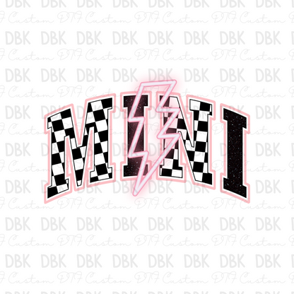 Mini light pink Bolt DTF Transfer K89