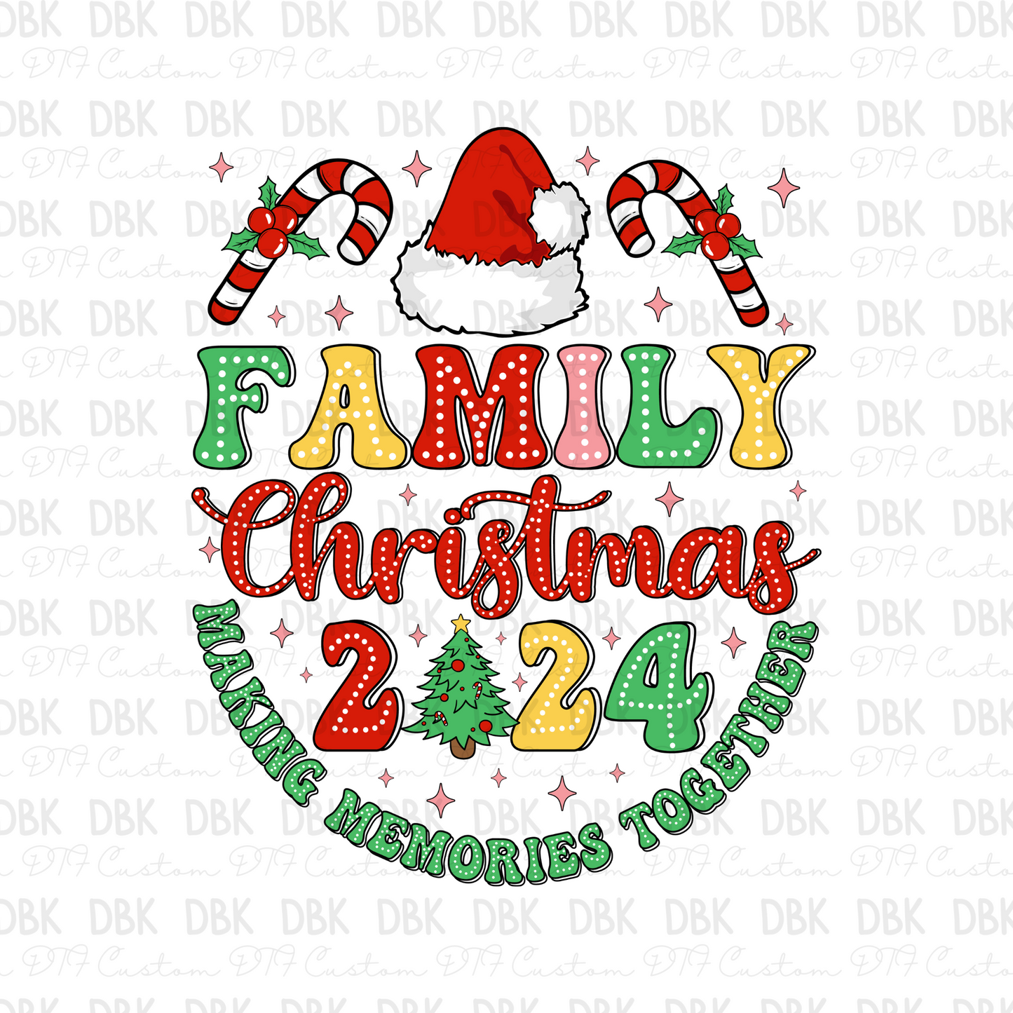 Family Christmas 2024 DTF Transfer E157